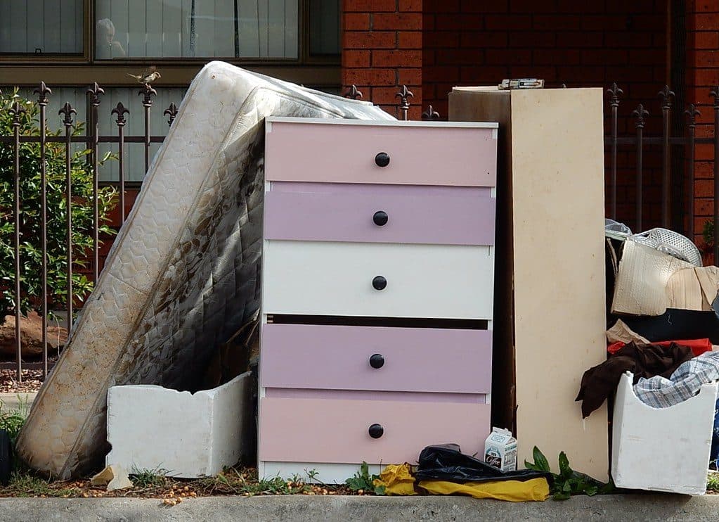 Mattress and dresser at the curb for junk removal in Cumming, GA